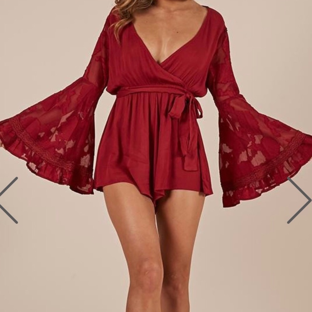 Burgundy romper